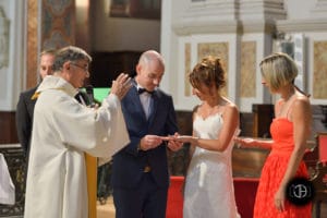 Échange alliances mariage église Muret
