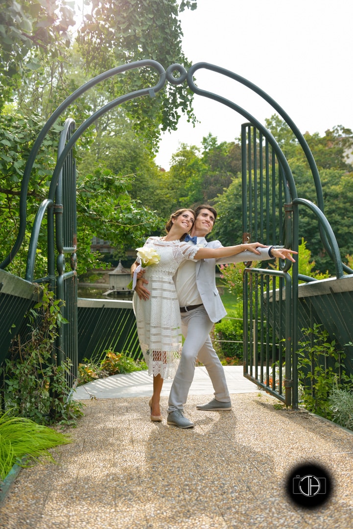 Entrée du Jardin Royal depuis le Grand Rond, Photo de mariage