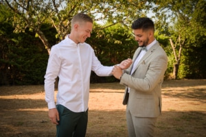 Garçon d'honneur, habillage du marié, préparatif mariage