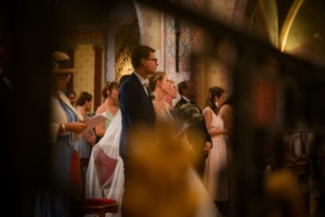 Photographie de mariage originale, Célébration église